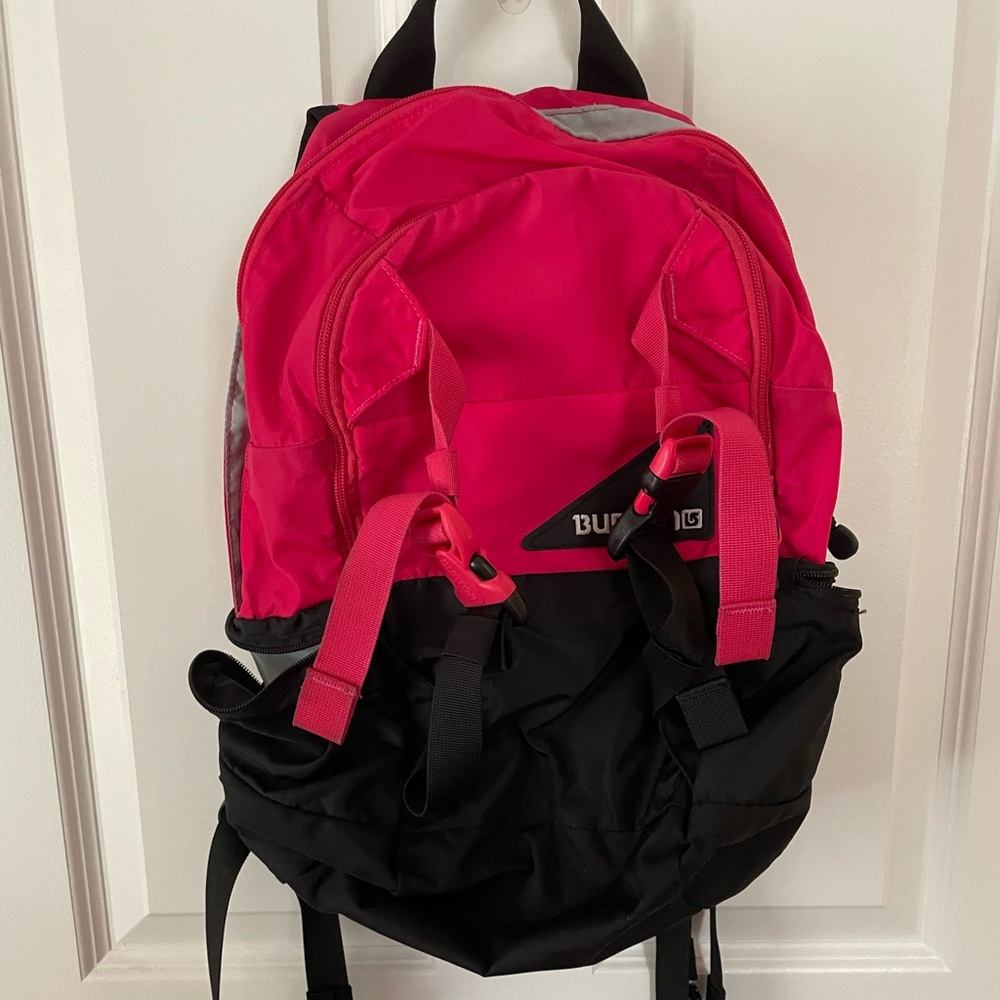 Small red and black burton backpack